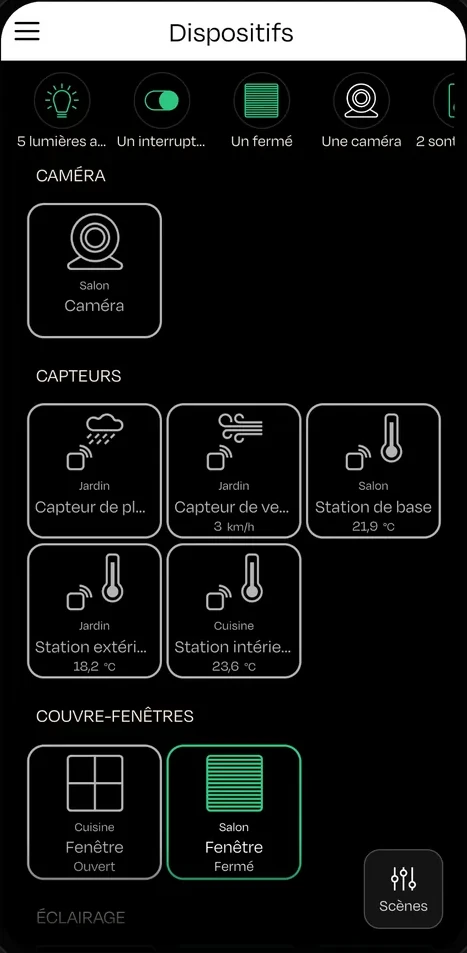 App nomos sur un smartphone : aperçu des appareils